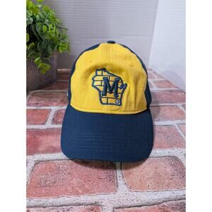 Milwaukee Brewers American Family Insurance WI Adjustable Hat Unisex Navy/Gold